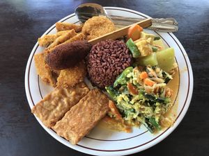 Nasi campur. So good.  at Siboghana Waroeng in Ubud