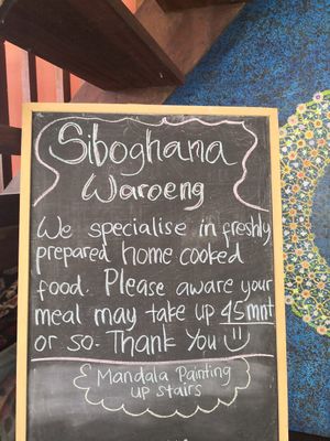 Freshly cooked at Siboghana Waroeng in Ubud