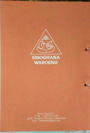 menu at Siboghana Waroeng in Ubud