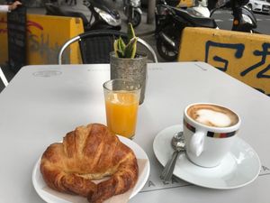 Vegan croissant at DIP in Barcelona