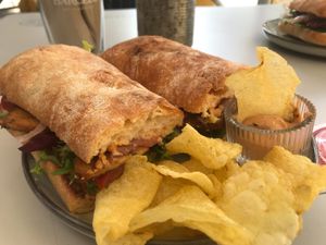 Vegan bocadillo at DIP in Barcelona