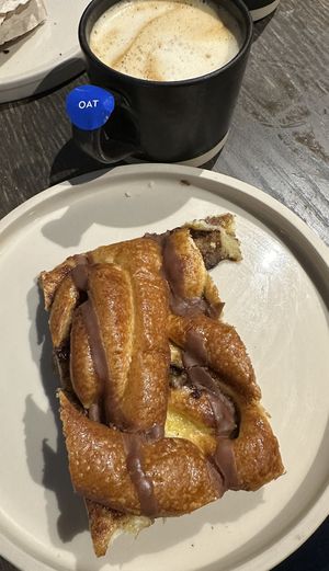 Vegan gingerbread slice  at Ole & Steen in London