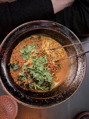 Dan Dan noodles   at PLANTA Queen in Atlanta