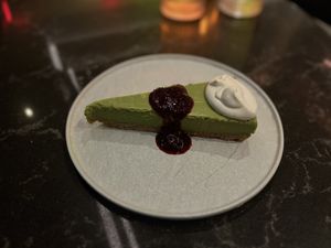 Matcha Cheesecake - SLAP YOUR MOTHER GOOD!!!!!!  at PLANTA Queen in Atlanta
