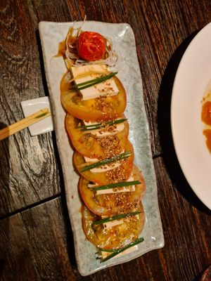 Tofu tomato salad at Nobu  in Dubai