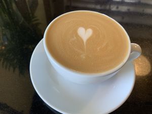 Tasty oat flat white  at Gallery Cafe in Phuket