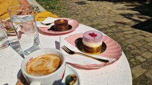 Raspberry and cocholate cake at Aj Zdravo Coffee and Cake Shop in Novi Sad