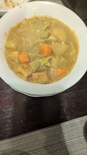 yellow curry (taste a little bit like christmas cause of cinnamon) at Healthy Eatery & Beverage in Sapa
