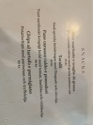  at Osteria Di La in Malmo