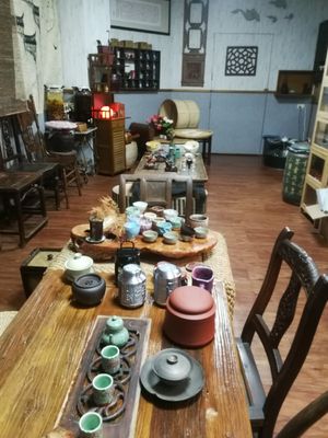 interior of teahouse (above restaurant) at Xiafei Valley Fashion Vegetable Cuisine - 霞飛谷時尚蔬食料理 in Hualien