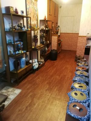 interior of teahouse (above restaurant) at Xiafei Valley Fashion Vegetable Cuisine - 霞飛谷時尚蔬食料理 in Hualien