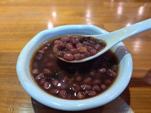 Sweet red bean soup at Xiafei Valley Fashion Vegetable Cuisine - 霞飛谷時尚蔬食料理 in Hualien