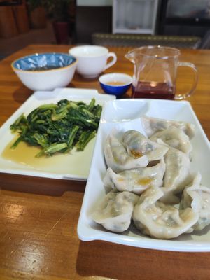 水饺 TW$300 at Xiafei Valley Fashion Vegetable Cuisine - 霞飛谷時尚蔬食料理 in Hualien