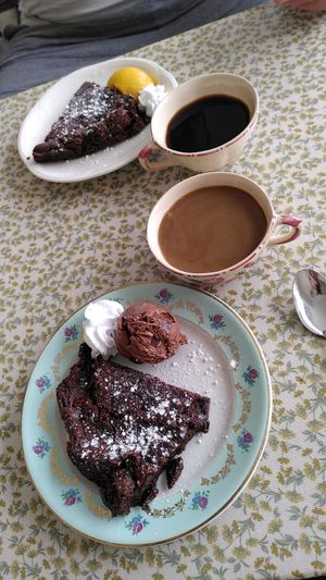 Delicious dessert at Les Ursulines in Dieppe