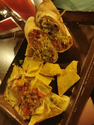 Burrito takeover - seitan steak burrito at The Flying Duck in Glasgow