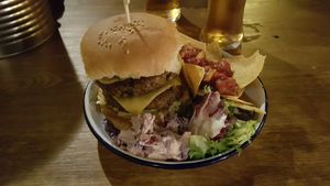 Hero burger at The Flying Duck in Glasgow