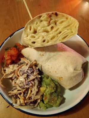 Mac cheese burrito at The Flying Duck in Glasgow