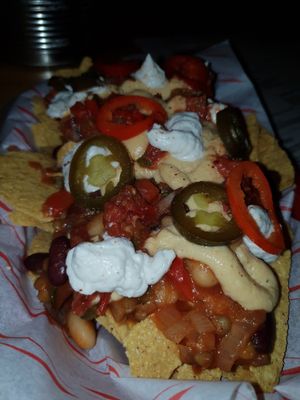 Chilli cheese nachos!! at The Flying Duck in Glasgow
