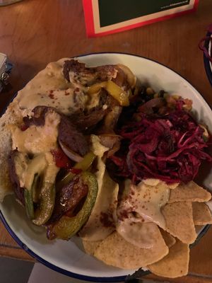 Philly cheesesteak, drown me in that sauce please   at The Flying Duck in Glasgow