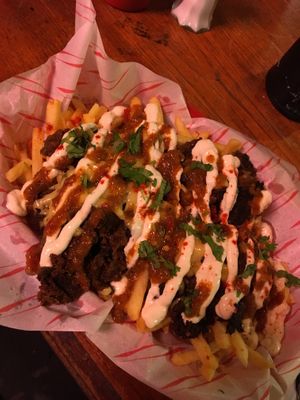 Chips and doner!  at The Flying Duck in Glasgow