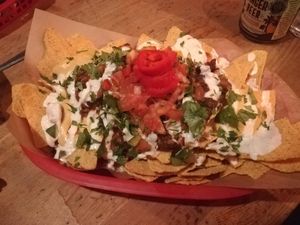 Large nachos at The Flying Duck in Glasgow