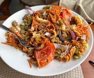 Build your own pasta salad at O Riquim in Povoacao