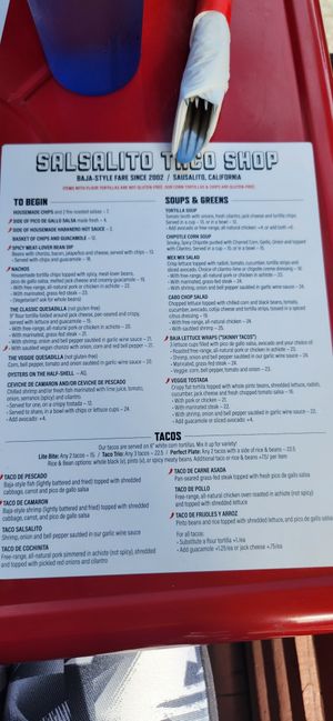  at Salsalito Taco Shop in Sausalito
