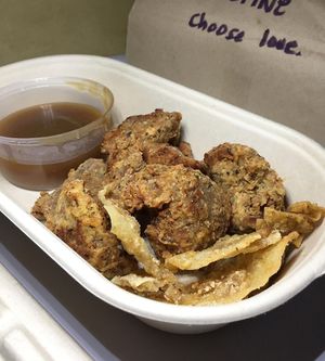 This tsiken + gravy is part of their weekly menu, but I hope it can be available everyday bc👌. I really thought it was made out of tofu.  at Gulay Lang in Quezon City