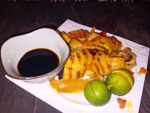 Filipino vegan young coconut octopus! at Gulay Lang in Quezon City