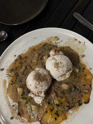 this desert was yuck but everything else was good lol  at Rufio in St Kilda