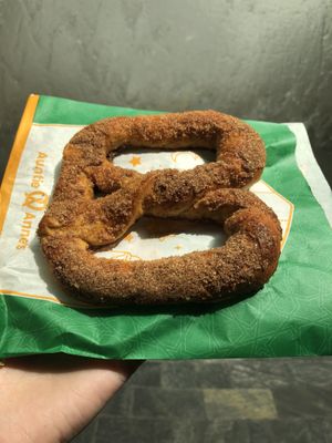 Cinnamon sugar pretzel  at SIN - Auntie Anne's - Jewel in East Singapore