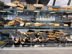 Vegan scones, crumbles and sandwiches  at Pure Origins Estate Coffee in Berlin
