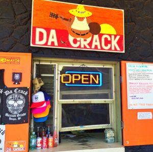 it's a takeout only place  at Da Crack in Koloa