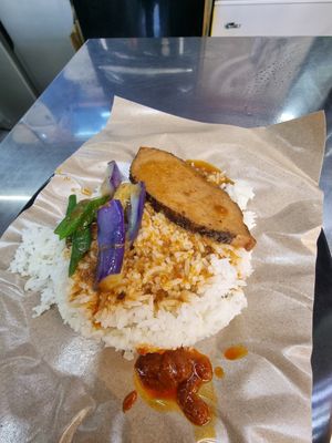 Vegetarian Asam Fish Rice at Song Zhu Vegetarian - 松竹素食 in East Singapore