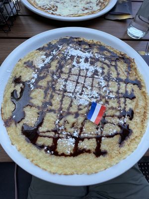 Vegan chocolate pancake  at Pancake Company in Amsterdam