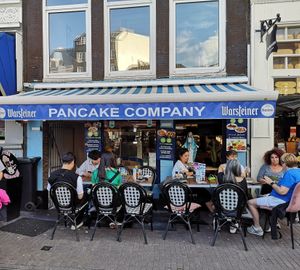 Outside at Pancake Company in Amsterdam