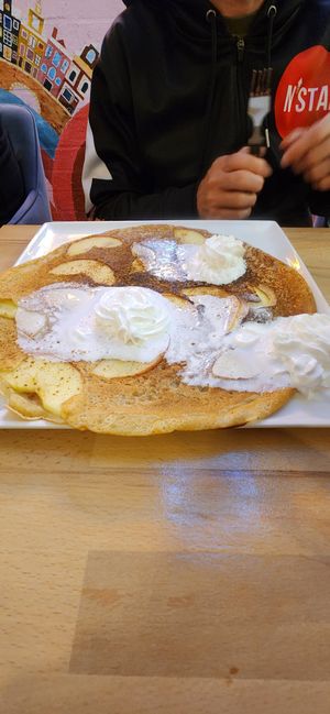 Not the prettiest pic but it was tasty at Pancake Company in Amsterdam
