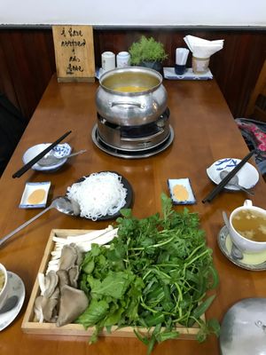 Vegan Hot pot at Tiem Chay Vo Uy in Da Lat