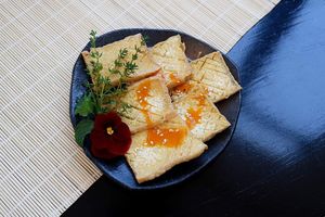 Grilled tofu at Tiem Chay Vo Uy in Da Lat
