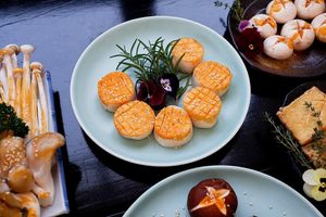 Grilled king oyster mushroom  at Tiem Chay Vo Uy in Da Lat