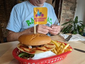 Bhaji burger at Junk Soul Smothered Bar & Grill in Beverley