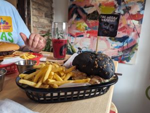 Vampire burger at Junk Soul Smothered Bar & Grill in Beverley