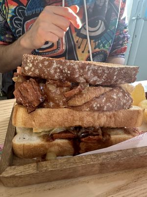 New ‘burger’ from the festive menu  at Junk Soul Smothered Bar & Grill in Beverley