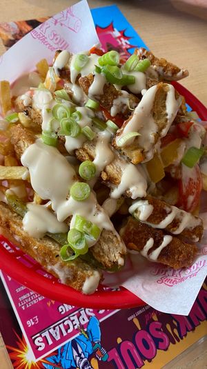 Chicken loaded fries  at Junk Soul Smothered Bar & Grill in Beverley