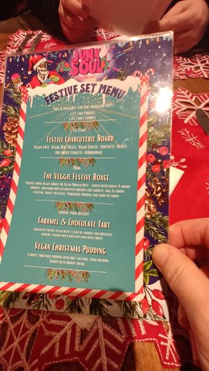 Christmas menu 2024 at Junk Soul Smothered Bar & Grill in Beverley