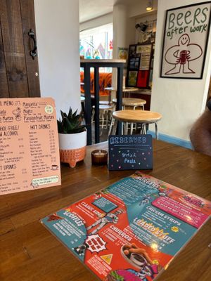 Menu and part of the interior at Junk Soul Smothered Bar & Grill in Beverley