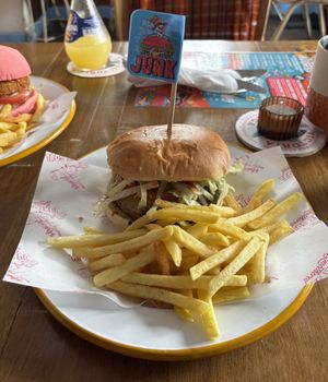The Classic Cheese burger   at Junk Soul Smothered Bar & Grill in Beverley