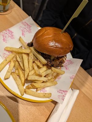 BBQ Brisket burger at Junk Soul Smothered Bar & Grill in Beverley