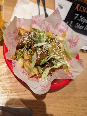Katsu loaded fries at Junk Soul Smothered Bar & Grill in Beverley