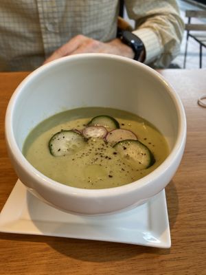Cucumber gazpacho at The Living Cafe in Central Singapore